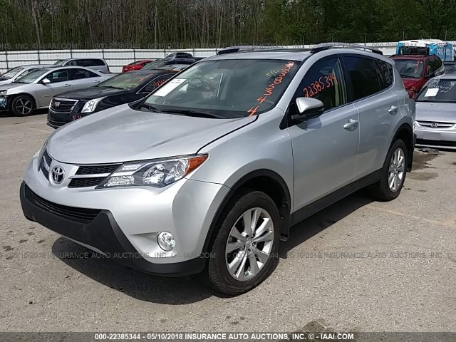 JTMDFREV9FJ025281 - 2015 TOYOTA RAV4 LIMITED SILVER photo 2