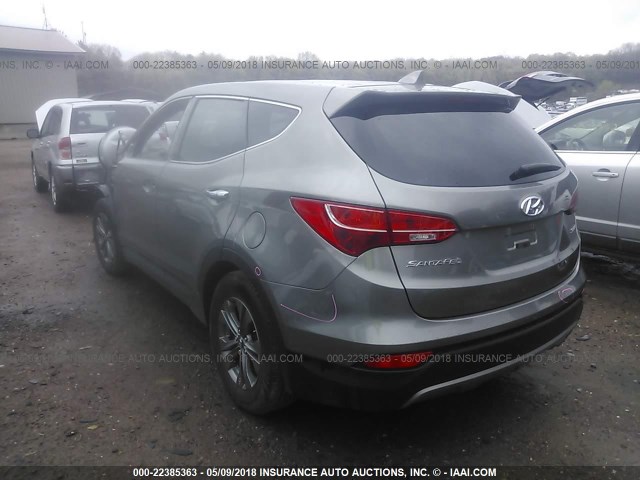 5XYZT3LB0FG237393 - 2015 HYUNDAI SANTA FE SPORT  GRAY photo 3