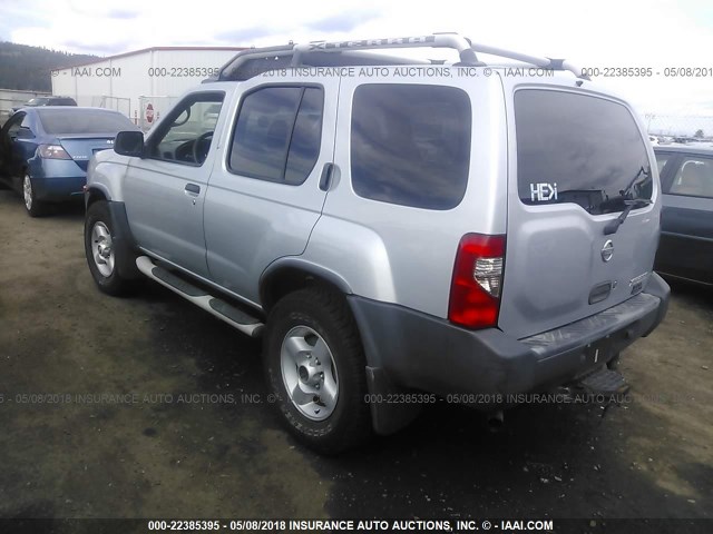 5N1ED28Y62C556536 - 2002 NISSAN XTERRA XE/SE SILVER photo 3