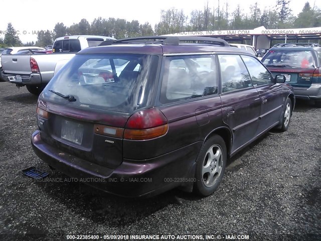 4S3BK4353X7303339 - 1999 SUBARU LEGACY L/30TH ANNIVERSARY L MAROON photo 4