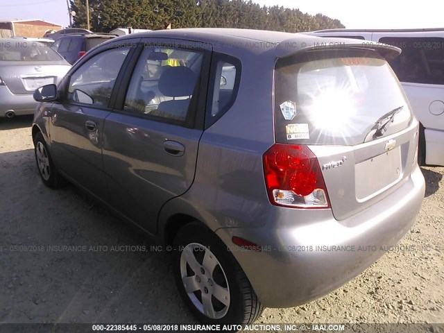 KL1TD66648B036216 - 2008 CHEVROLET AVEO LS GRAY photo 3