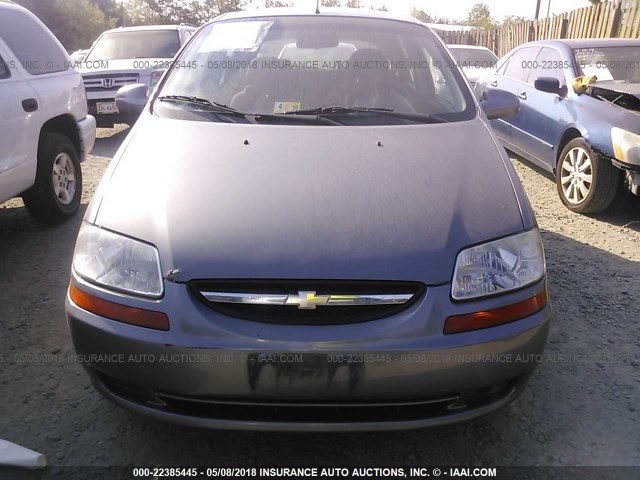 KL1TD66648B036216 - 2008 CHEVROLET AVEO LS GRAY photo 6