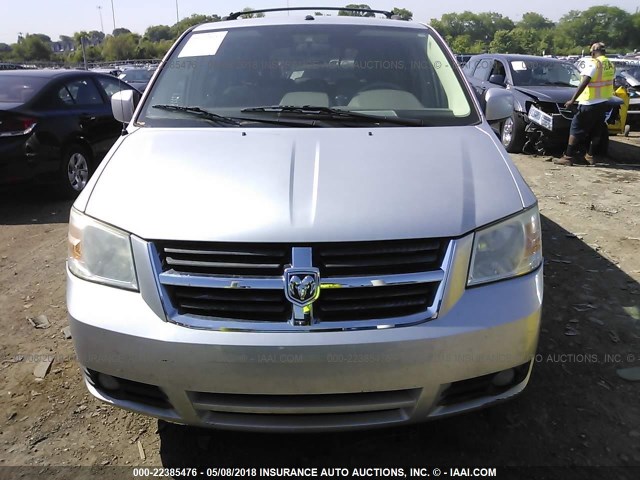 2D8HN54P08R706963 - 2008 DODGE GRAND CARAVAN SXT SILVER photo 6