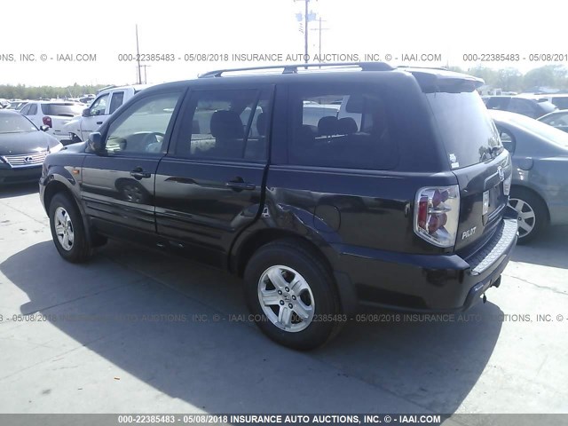 5FNYF18278B037234 - 2008 HONDA PILOT VP BLACK photo 3