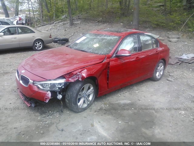 WBA8E3G55GNT78770 - 2016 BMW 328 XI SULEV RED photo 2