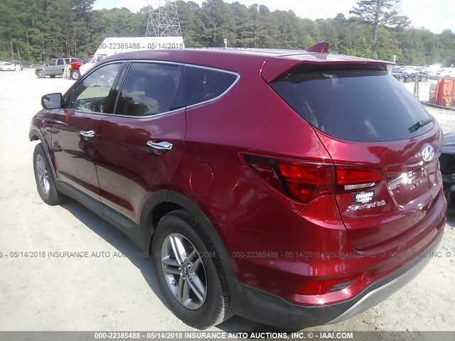 5XYZT3LB2HG449151 - 2017 HYUNDAI SANTA FE SPORT  RED photo 3