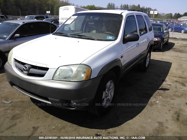 4F2YU09132KM38277 - 2002 MAZDA TRIBUTE LX/ES თეთრი ფოტო 2