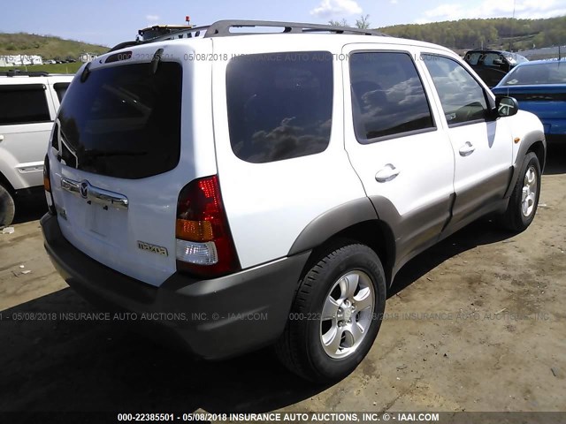 4F2YU09132KM38277 - 2002 MAZDA TRIBUTE LX/ES თეთრი ფოტო 4