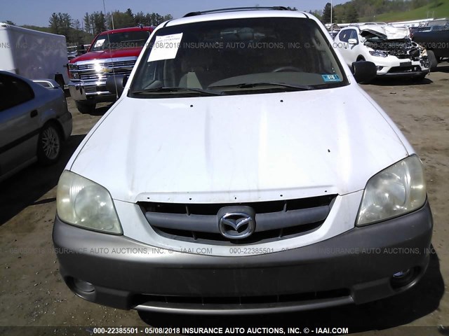 4F2YU09132KM38277 - 2002 MAZDA TRIBUTE LX/ES თეთრი ფოტო 6