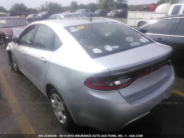 1C3CDFAHXDD215476 - 2013 DODGE DART SE/AERO SILVER photo 3