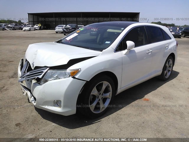 4T3ZK3BB2BU045246 - 2011 TOYOTA VENZA WHITE photo 2