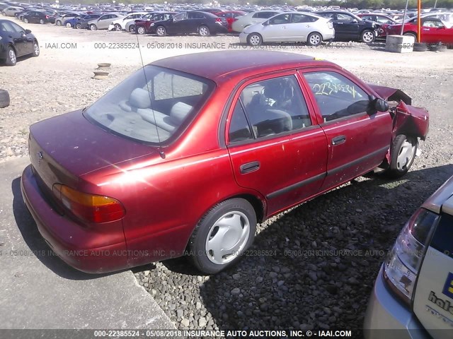 1Y1SK52821Z439132 - 2001 CHEVROLET GEO PRIZM LSI RED photo 4