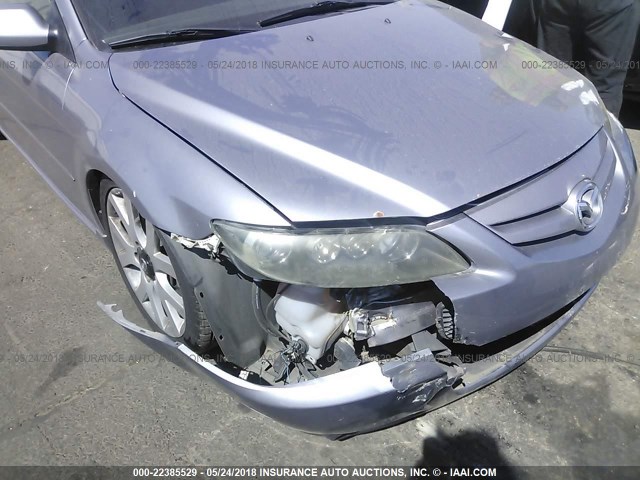 1YVHP80D465M26098 - 2006 MAZDA 6 S GRAY photo 6