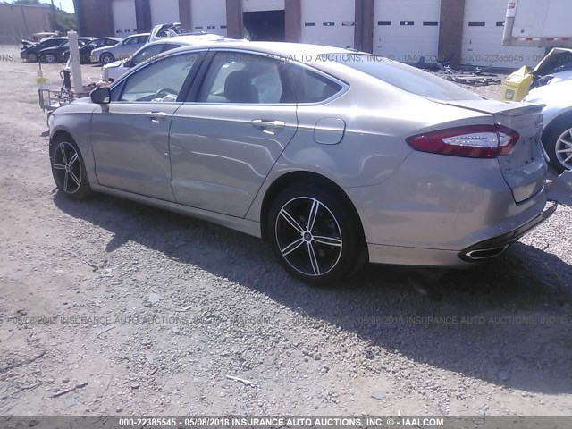 3FA6P0K96FR177345 - 2015 FORD FUSION TITANIUM GOLD photo 3