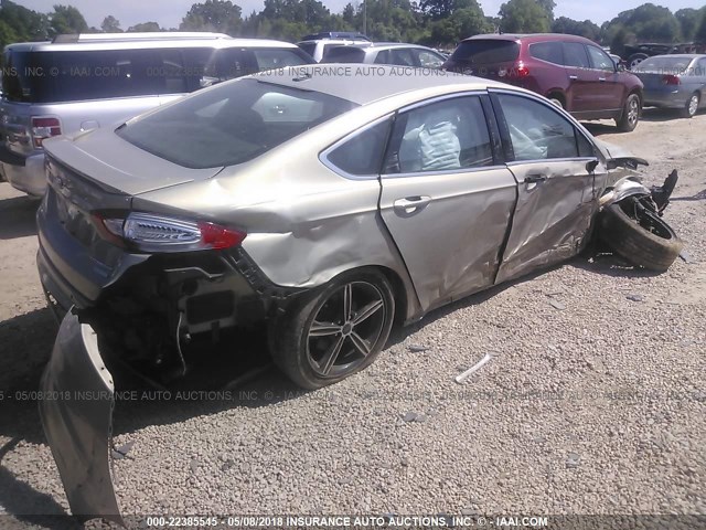 3FA6P0K96FR177345 - 2015 FORD FUSION TITANIUM GOLD photo 4