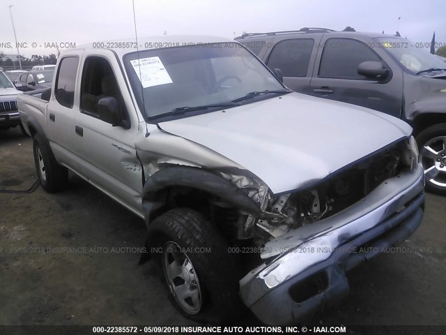 5TEGM92N42Z109001 - 2002 TOYOTA TACOMA DOUBLE CAB PRERUNNER GRAY photo 1