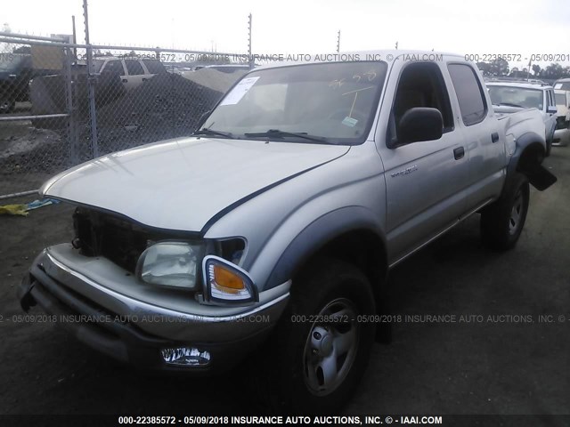 5TEGM92N42Z109001 - 2002 TOYOTA TACOMA DOUBLE CAB PRERUNNER GRAY photo 2