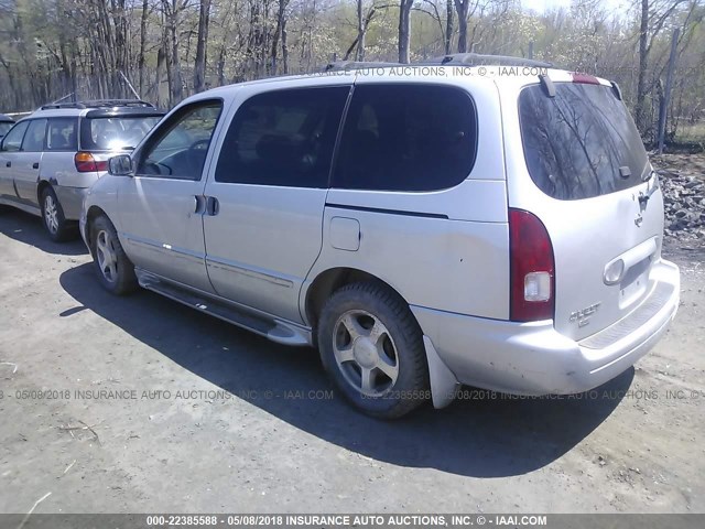 4N2ZN16T92D814334 - 2002 NISSAN QUEST SE SILVER photo 3