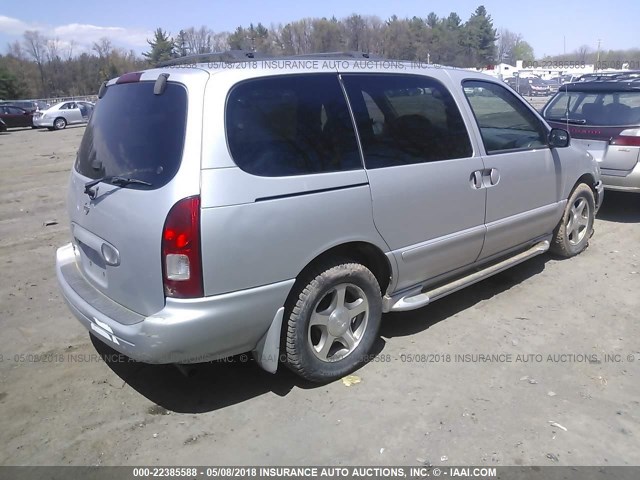 4N2ZN16T92D814334 - 2002 NISSAN QUEST SE SILVER photo 4