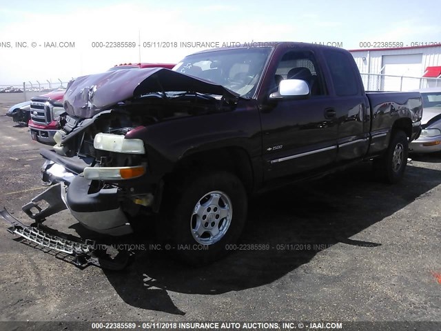 2GCEK19V121336221 - 2002 CHEVROLET SILVERADO K1500 MAROON photo 2