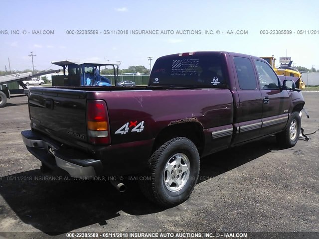 2GCEK19V121336221 - 2002 CHEVROLET SILVERADO K1500 MAROON photo 4