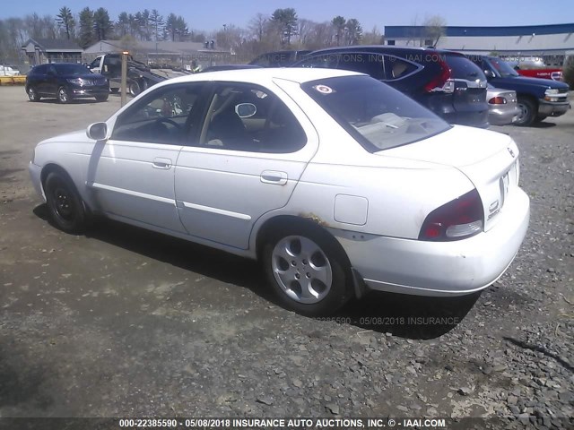 3N1CB51D33L704435 - 2003 NISSAN SENTRA XE/GXE WHITE photo 3