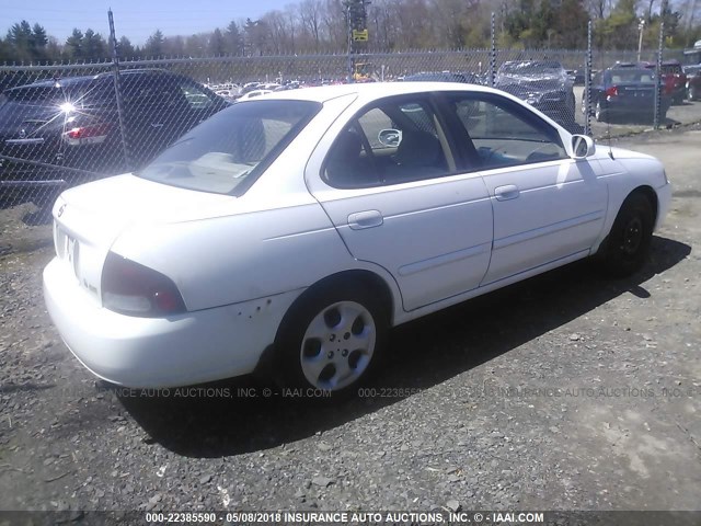 3N1CB51D33L704435 - 2003 NISSAN SENTRA XE/GXE WHITE photo 4