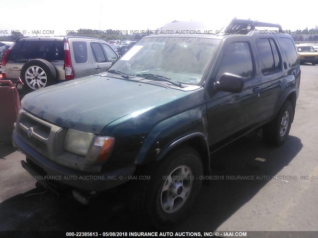 5N1ED28Y1YC543654 - 2000 NISSAN XTERRA XE/SE GREEN photo 2