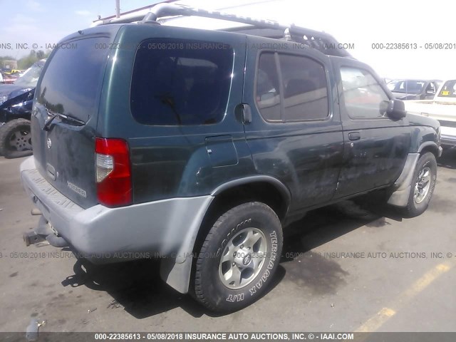 5N1ED28Y1YC543654 - 2000 NISSAN XTERRA XE/SE GREEN photo 4