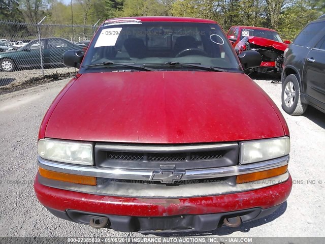 1GCDT19X638156905 - 2003 CHEVROLET S TRUCK S10 RED photo 6