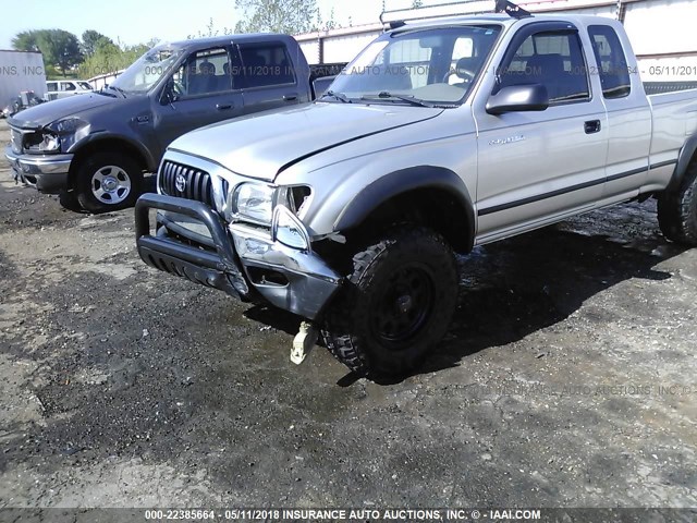 5TEWN72NX4Z415751 - 2004 TOYOTA TACOMA XTRACAB SILVER photo 6