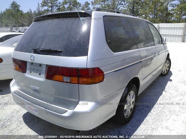 5FNRL18072B048429 - 2002 HONDA ODYSSEY EXL SILVER photo 4