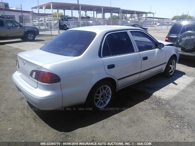 1NXBR12E4XZ247288 - 1999 TOYOTA COROLLA VE/CE/LE SILVER photo 4