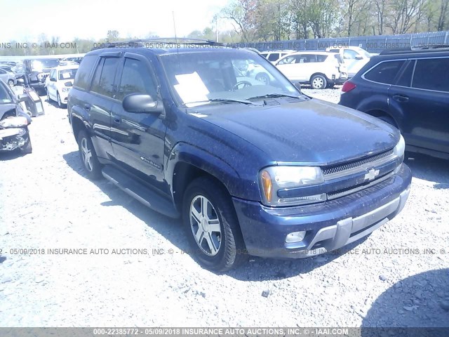 1GNDT13S242342742 - 2004 CHEVROLET TRAILBLAZER LS/LT BLUE photo 1