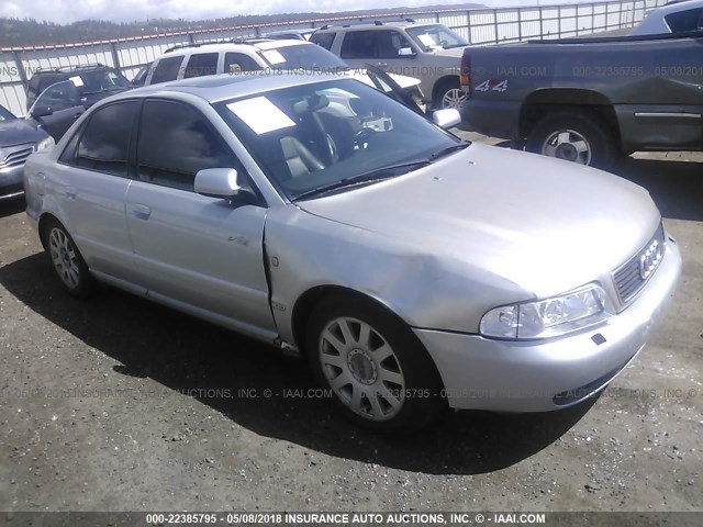 WAUDC28DXYA061287 - 2000 AUDI A4 1.8T QUATTRO SILVER photo 1