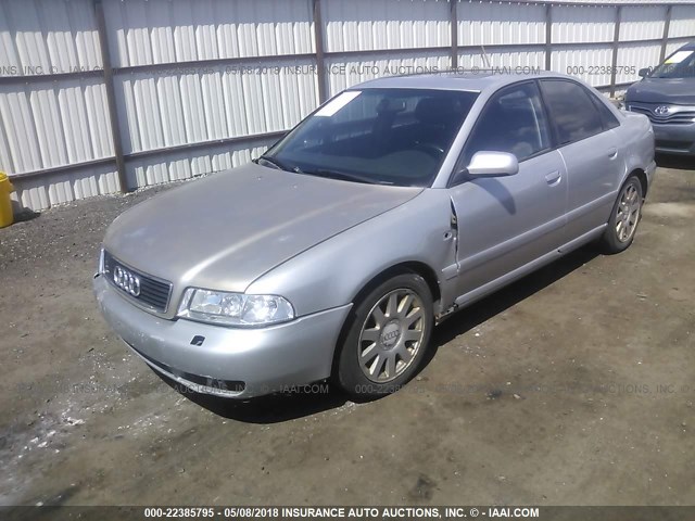 WAUDC28DXYA061287 - 2000 AUDI A4 1.8T QUATTRO SILVER photo 2