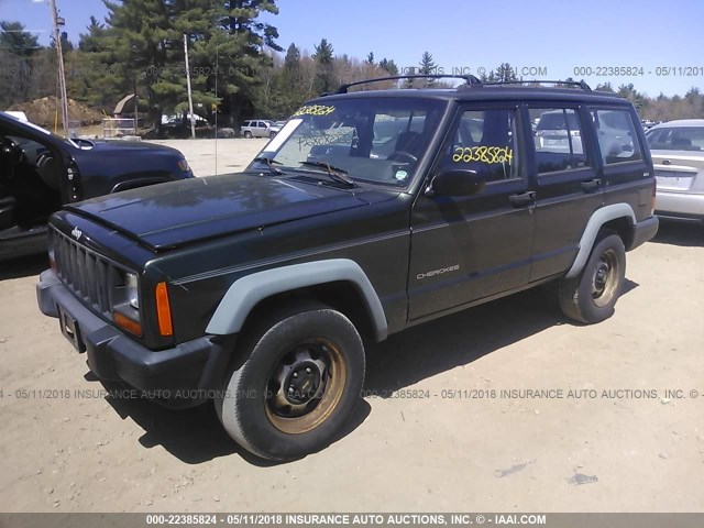 1J4FJ28S2VL592865 - 1997 JEEP CHEROKEE SE GREEN photo 2