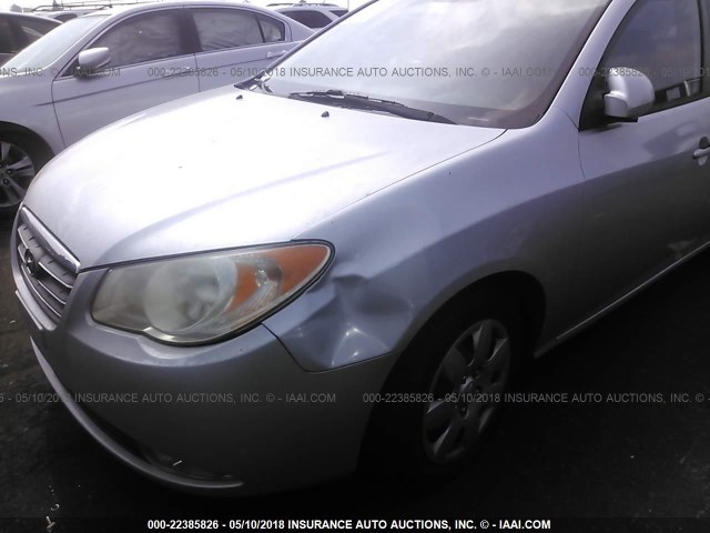 KMHDU46D28U414758 - 2008 HYUNDAI ELANTRA GLS/SE/LIMITED SILVER photo 6