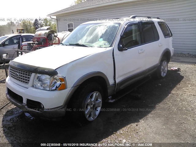 1FMDU74K23UB78611 - 2003 FORD EXPLORER EDDIE BAUER WHITE photo 2