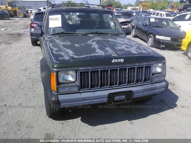 1J4FJ27S4TL226470 - 1996 JEEP CHEROKEE SE GREEN photo 6