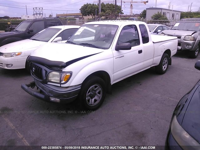 5TEVL52N03Z188042 - 2003 TOYOTA TACOMA XTRACAB WHITE photo 2