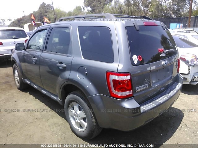 1FMCU0D79CKA33768 - 2012 FORD ESCAPE XLT GRAY photo 3