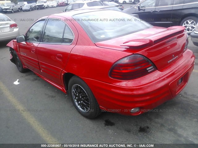 1G2NE52T11M594897 - 2001 PONTIAC GRAND AM SE RED photo 3