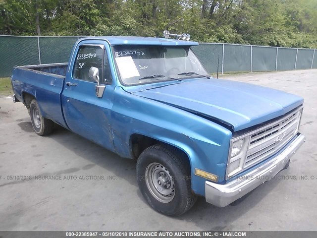 1GCEC14N2GF322106 - 1986 CHEVROLET C10 BLUE photo 1