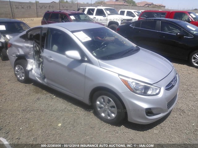 KMHCT4AE3GU073304 - 2016 HYUNDAI ACCENT SE SILVER photo 1