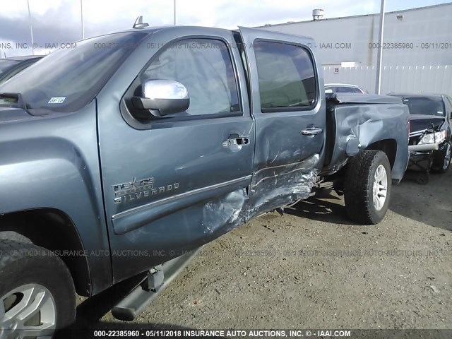 3GCPCSE08BG403927 - 2011 CHEVROLET SILVERADO C1500 LT Light Blue photo 6