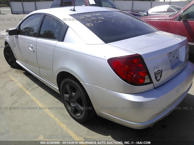 1G8AW18B07Z112098 - 2007 SATURN ION LEVEL 3 SILVER photo 3