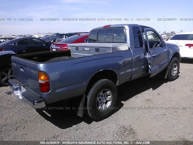 4TASM92N0WZ172698 - 1998 TOYOTA TACOMA XTRACAB PRERUNNER ლურჯი ფოტო 4
