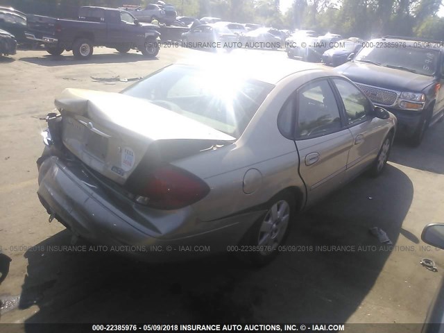 1FAFP52U91A294437 - 2001 FORD TAURUS LX GOLD photo 4