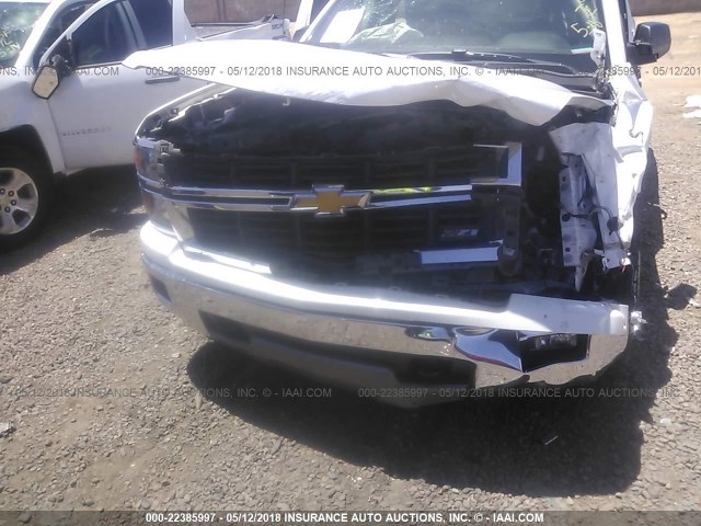 1GCRCREC6EZ406440 - 2014 CHEVROLET SILVERADO C1500 LT WHITE photo 6